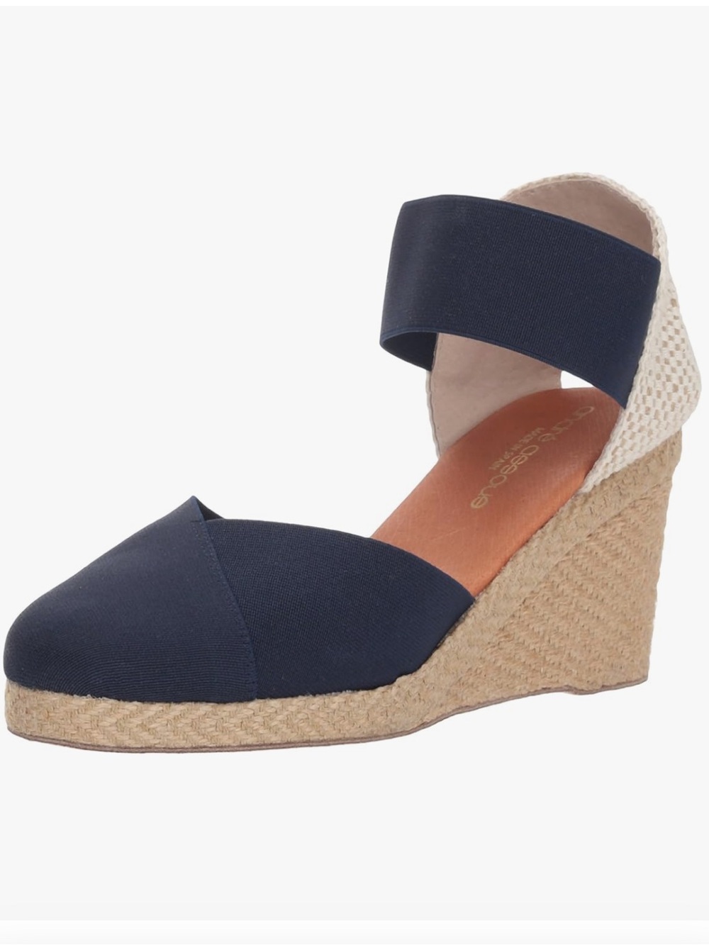 André Assous Anouka Espadrille Wedge Sandal in Navy Women’s Size 8